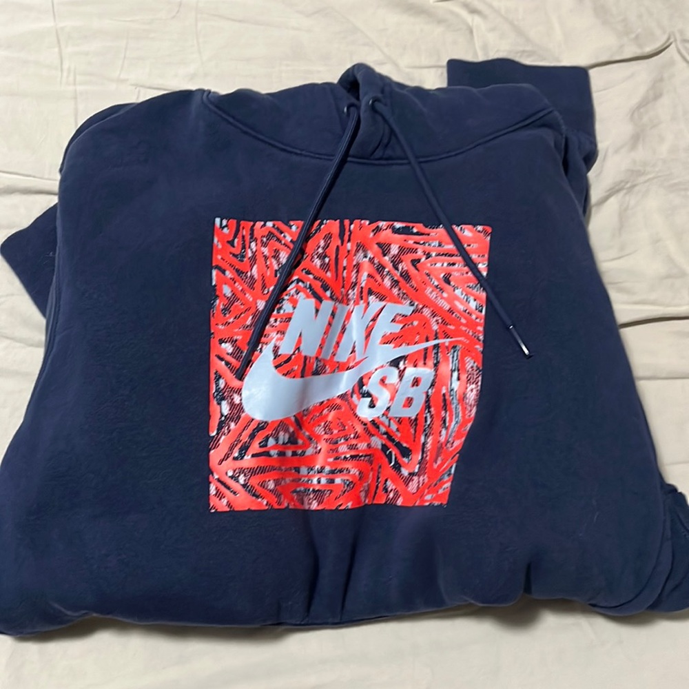 Nike navy blue hoodie